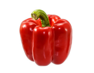 Red bell pepper isolated on white background