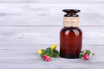 Essential oil with different medicine plants,