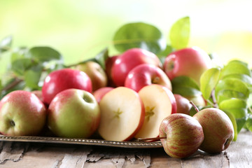 Juicy apples, close-up