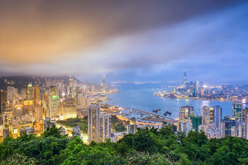 Hong Kong, China City Skyline