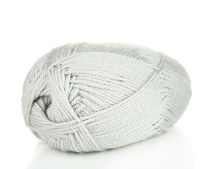 Knitting yarn isolated on white