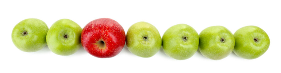 Juicy apples isolated on white