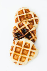 Waffle isolated on white background