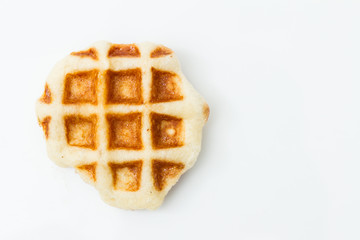 Waffle isolated on white background