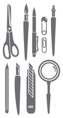 Stationery Set Vector Illustration