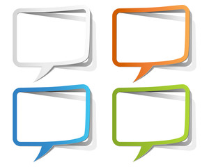 Colorful Speech Bubble Borders