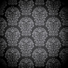 Black Damask Pattern