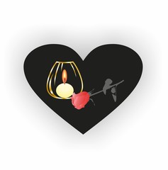 Serce i świeca, © klatki