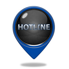 Hotline pointer icon on white background