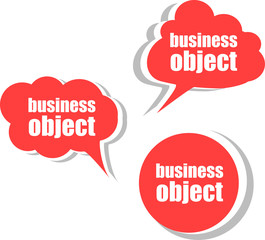 business object. Set of stickers, labels, tags