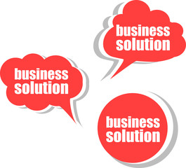 business solution. Set of stickers, labels, tags