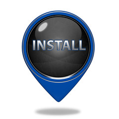 Installation pointer icon on white background