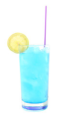 Refreshing cocktail isolated on white