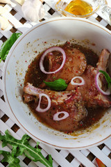 Preparing lamb chops