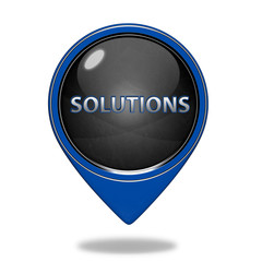 Solutions pointer icon on white background