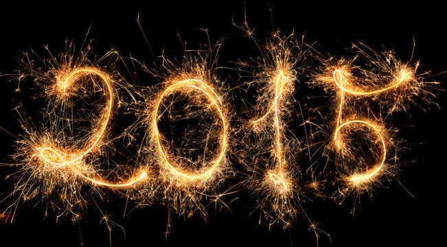 2015 - Happy New year - sparkle firework