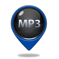 MP3 pointer icon on white background