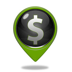money pointer icon on white background