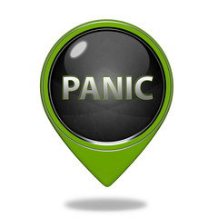 panic pointer icon on white background