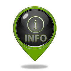 information pointer icon on white background