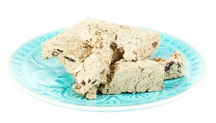 Sunflower halva with raisins