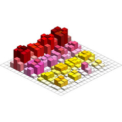 Infographic Isometric Vector Graph