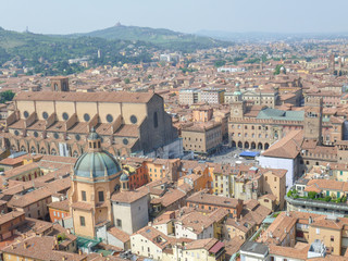 Fototapeta na wymiar Aerial view of Bologna