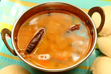 Idly with sambar Iddli is a traditional breakfast of South India