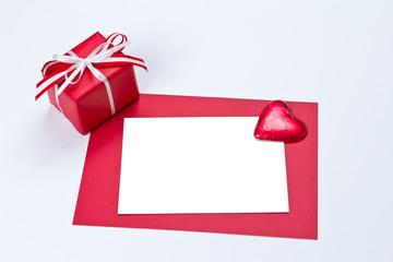 gift card heart copy space