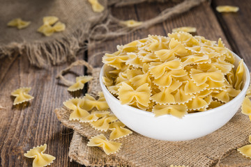 Portion of Raw Farfalle