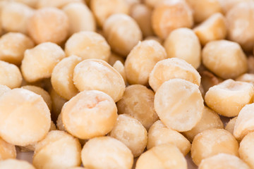 Fototapeta na wymiar Macadamia nuts (background image)