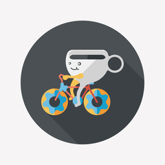 coffee time flat icon with long shadow,eps10