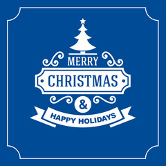 Christmas Retro Typographic Background.