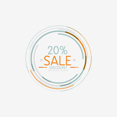 Minimal line design shopping stamps, sale