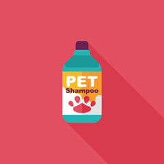 Pet shampoo flat icon with long shadow,eps10