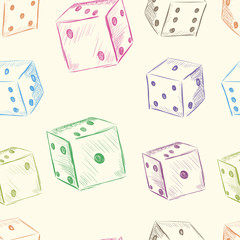 Color dice seamless texture