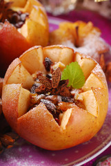 baked apples with nuts and raisins for christmas