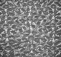 Antique silver plate pattern background.