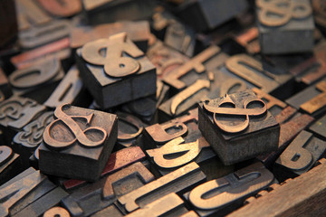 Fototapeta premium letras tipografía tampografía madera mercadillo londres 0834-f14