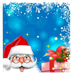 Christmas card Santa Claus