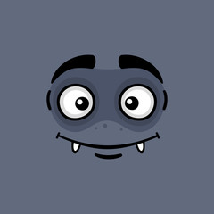 Cartoon Expression Monster Face.