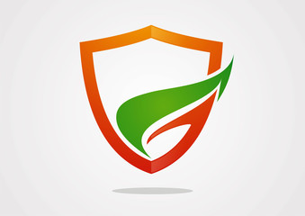 shield symbol protect vector logo template icon