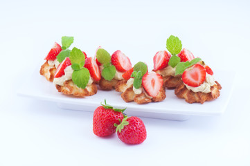 dessert with strawberry