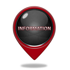 information pointer icon on white background