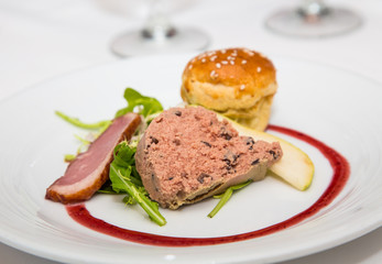 Pate on Plate with Biscuit