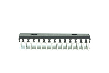 Computer chip isolated on white