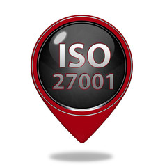 Iso 27001 pointer icon on white background