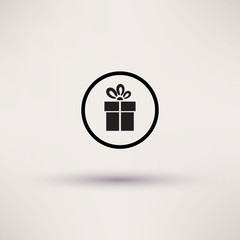 Pictograph of gift Vector icon Template for design.