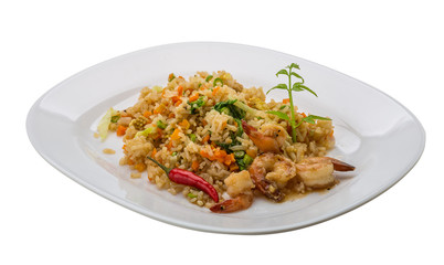 Fried rice with shrimps