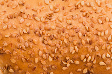 Bun with sesame seeds.